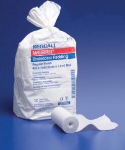 Webril 100% Cotton Undercast Padding 4  x 4 Yds Bg/12