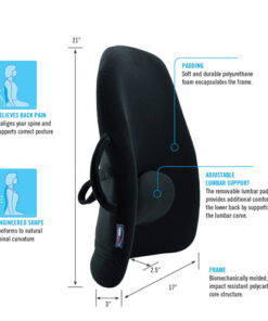 Lowback Backrest Support Obusforme Black (Bagged)