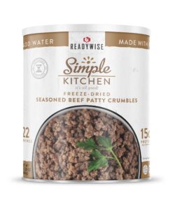 Simple Kitchen FD Seasoned Beef Patty Crumbles - 22 Serving Can