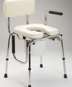 Drop Arm Commode With Padded Seat