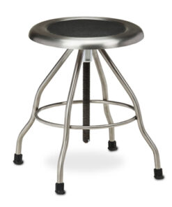 Stainless Steel Stool w/Rubber Feet  15  Diameter Seat