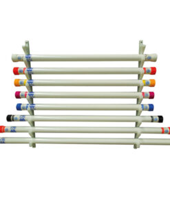 Wall Mount Therapy Bar Rack Holds 9 Bars