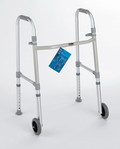 Walker Dual Paddle Folding w/ 5 Wheels & Glides