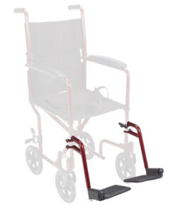 Swing-Away Detachable Footrest f/Alum Transport Chair-Red pr