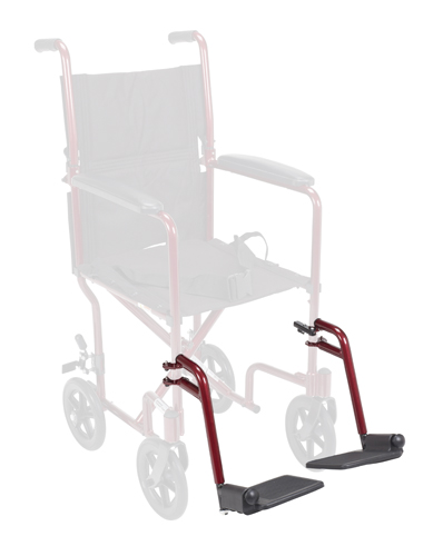 Reposapiés abatible f/Silla de transporte de alumbre - Rojo pr