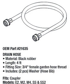 Drainage Hose f/ Hydrocollator