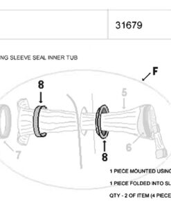 Ring Sleeve Seal Inner Tub for #115 Fluidotherapy Unit