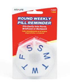 Round Weekly Pill Box Clear