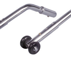 Anti-Tippers (pr) w/Wheels Universal Adj Chrome