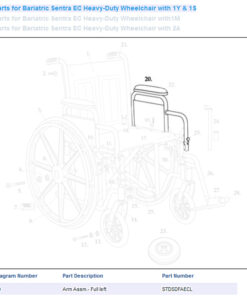 Wheelchair Arm w/Padding Full Length